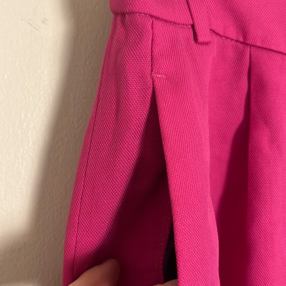 Zara Barbie Pink Lyocell Cropped Cuffed‎ Dressy Pants Size XS Coastal Grandma - Picture 5 of 13